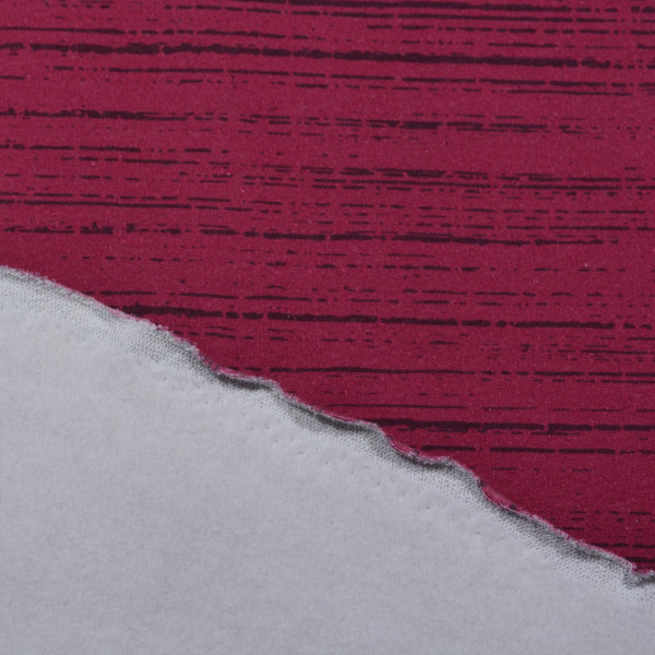 Sweatstoff Fuchsia – Strukturierte Holzoptik & Kuscheliges Innenfutter | Hochwertiger Baumwollstoff