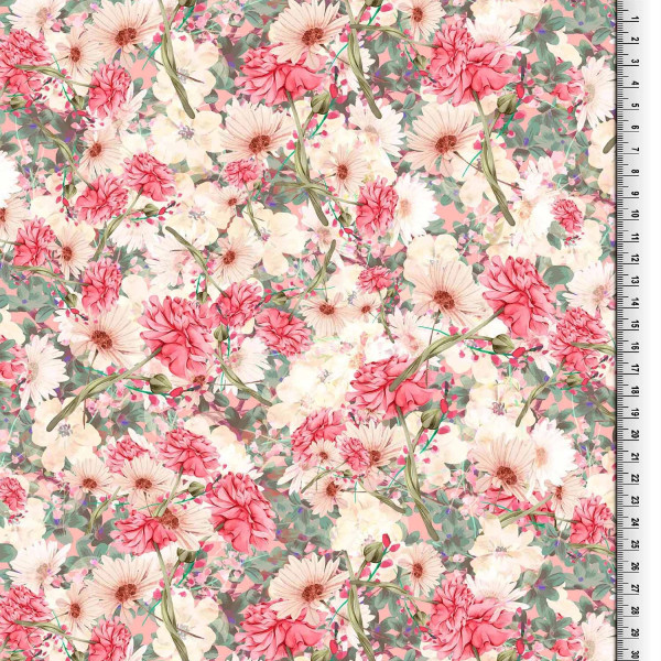 Baumwoll-Jersey mit romantischem Blumenmuster – Perfekt für feminine Mode