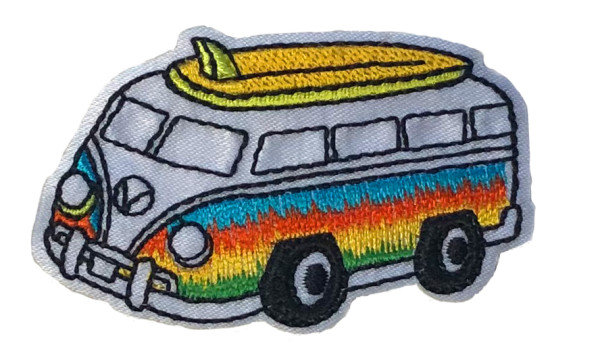 Glünz GmbH, Applikation, AP27, Regenbogen, rainbow, bulli, bus, surfer, surfboard, surfbrett, 