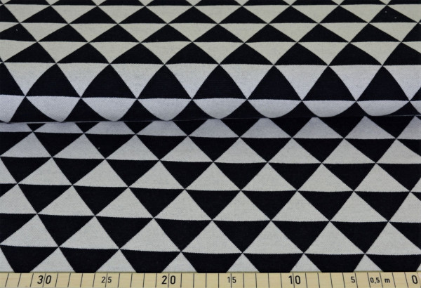 Strickjersey Dreiecke (marine) - B377