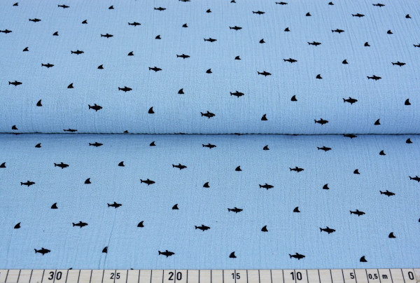 Musselin Fische (mint) - Z334