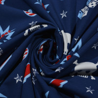 Vorschau: Baumwoll Jersey – Totenkopf, Blitze & Comic-Style auf Dunkelblau | Cooles Design für Kinder & Teens Vorschau: Baumwoll Jersey – Totenkopf, Blitze & Comic-Style auf Dunkelblau | Cooles Design für Kinder & Teens