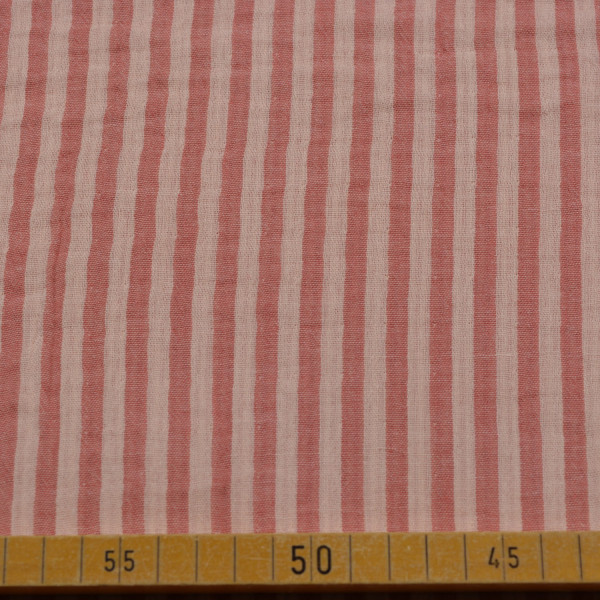 Musselin Doubleface – Garngefärbt Skin & Paprika | Hochwertiger Baumwollstoff