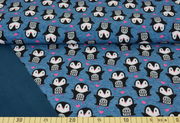 Pinguin mit Herz (marine) - A524