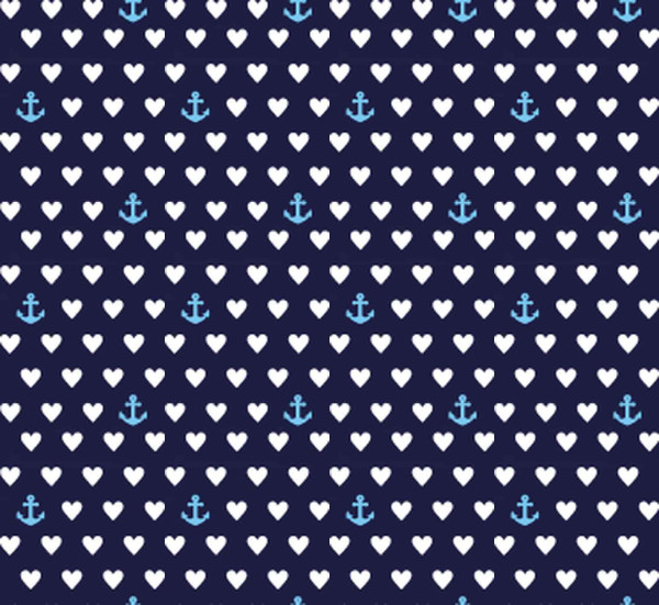 Anja (Herzen und Anker blau) - T016
