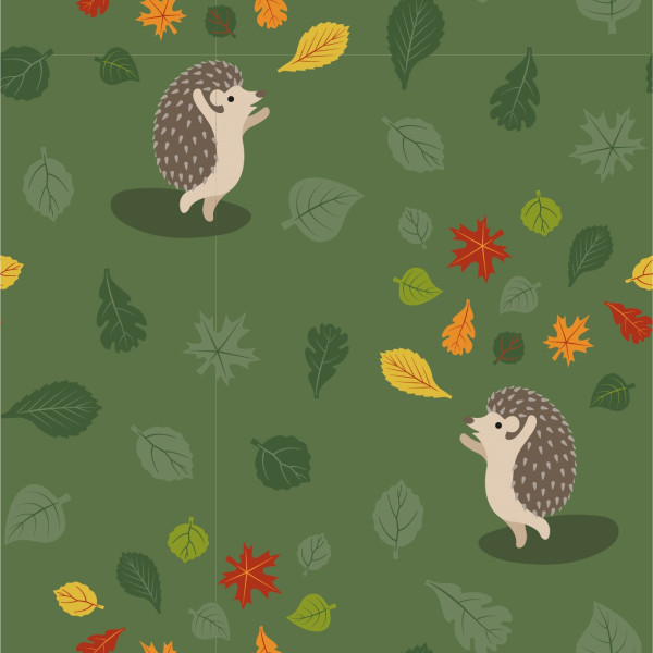 Glünz GmbH, Baumwoll Jersey, Freddie B2035, Igel, hedgehog, herbst, autumn, fall, green, grün