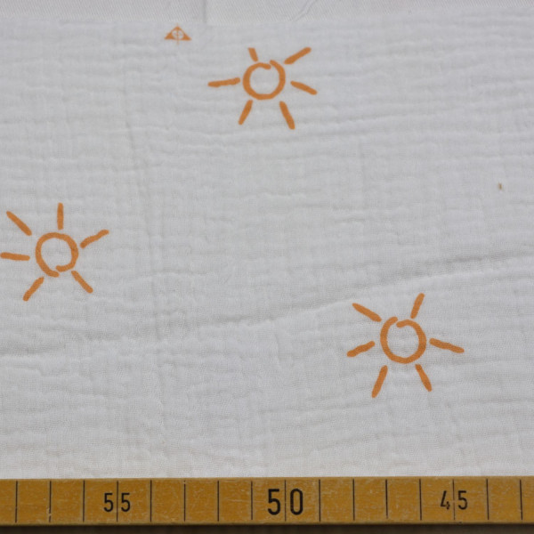Weicher Musselin Stoff aus 100 % Baumwolle mit ca. 130 g/m² – luftiger Double-Gauze-Baumwollstoff in 130–150 cm Breite für Baby-, Kinder- und Sommernähprojekte