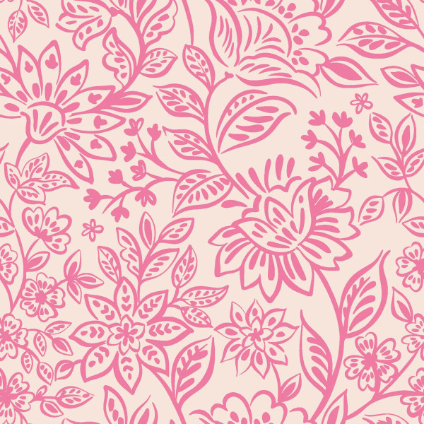 Musselin – Maribel Rosé Blumen auf Creme, 100 % Baumwolle, 150 cm, 135 g/m²