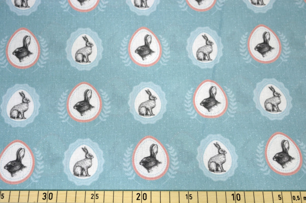 Glünz GmbH, Baumwolle, Grietje Z1582, minze, mint, rabbit, hase, ostern, easter, bunny