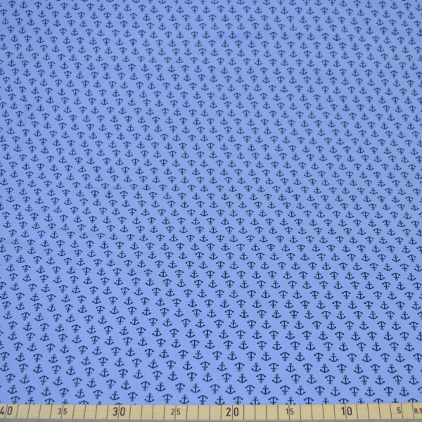 Glünz GmbH, Baumwoll Jersey B318 anker anchor, blau, blue, marine, navy