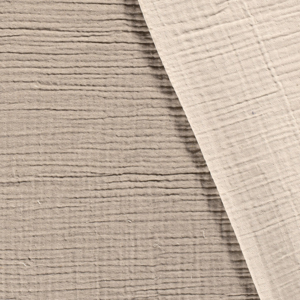 Musselin Hellbraun/Beige – 4-lagig, 130 cm breit, 230 g/m²