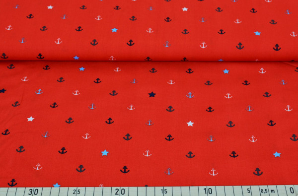 Anker + Stern (rot) - D245