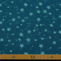 Chiffonstoff – Sterne auf Petrol | Leichter, eleganter Chiffon Chiffonstoff – Sterne auf Petrol | Leichter, eleganter Chiffon