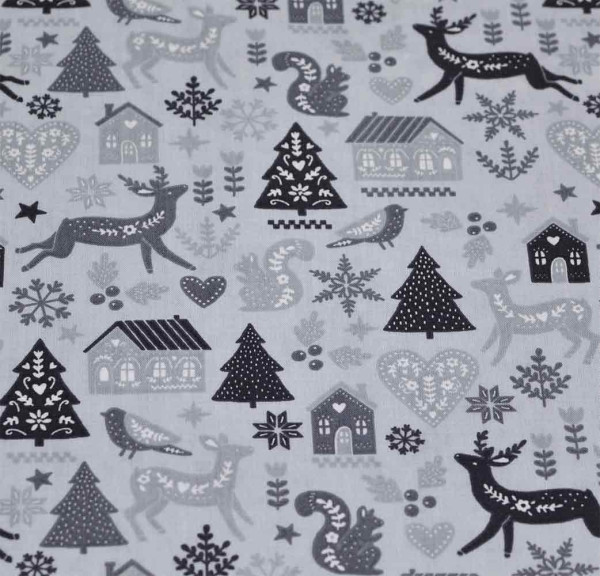 Winterzeit - Rentier schwarz - Z1794