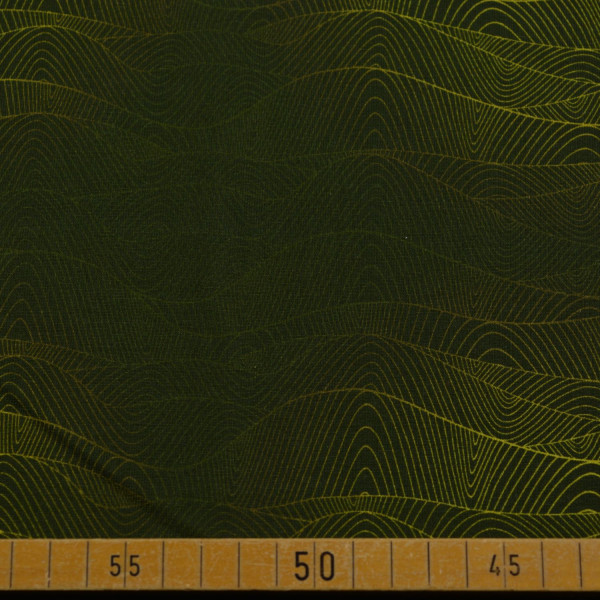 French Terry mit Linienmuster in Olivgrün | 250 g/m², elastisch & weich – 150 cm breit