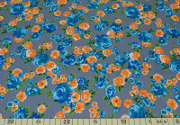 Mozart A595, Glünz GmbH, French terry, Blumen,  Mozart A595, Glünz GmbH, French terry, Blumen,