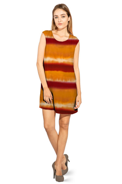 Lebendige Eleganz: Alicia Baumwoll-Leinen mit Batik-inspiriertem Muster in Orange und Rottönen