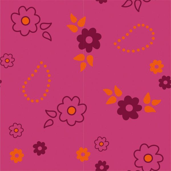 Glünz GmbH, Baumwoll Strick Jacquard, Yvette B2095, paisley, blume, pink